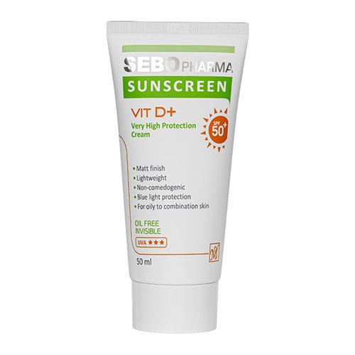 کرم ضد آفتاب فاقد چربی بی رنگ SPF50 سبوفارما